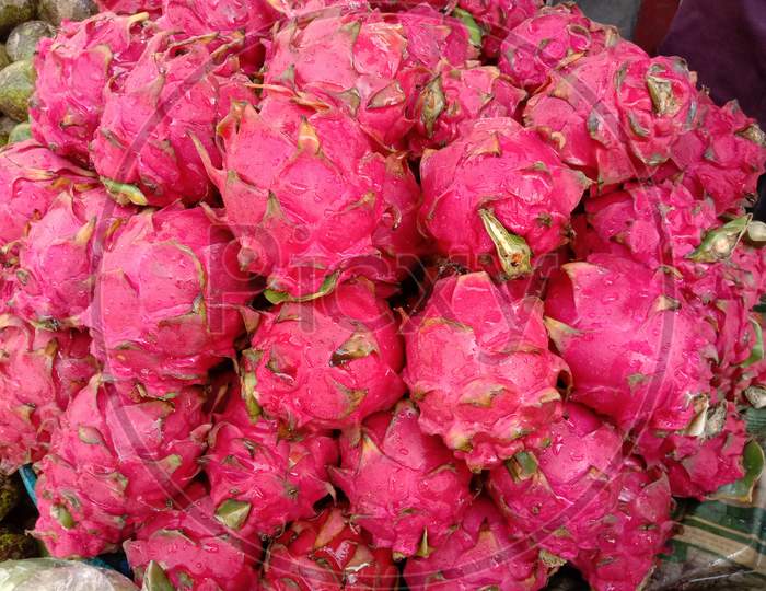 Tasty And Healthy Dragon Fruit Stock