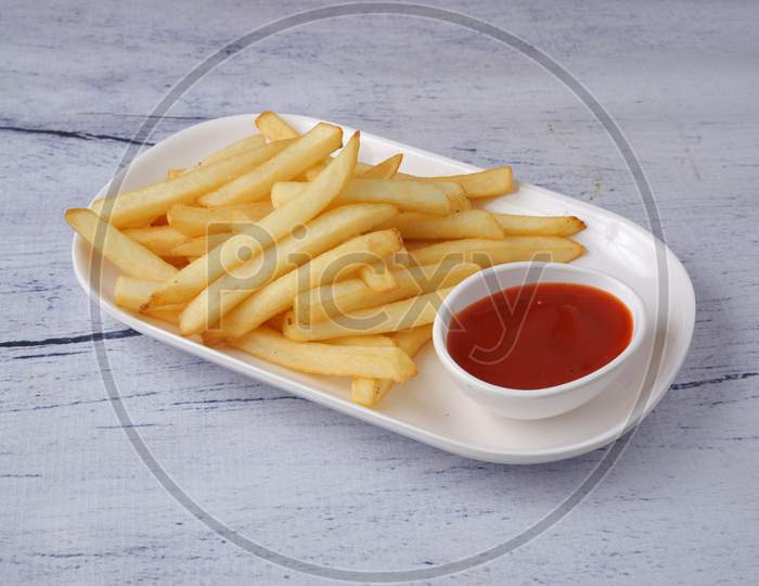 French Fries with ketchup