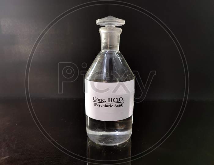 Transparent Bottle Filled With Reagent Solution 12
