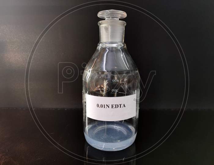 Transparent Bottle Filled With Reagent Solution 1