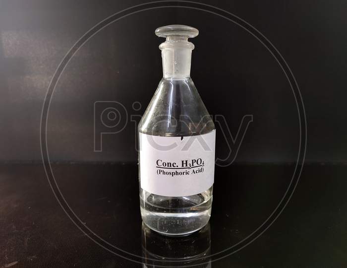 Transparent Bottle Filled With Reagent Solution 11