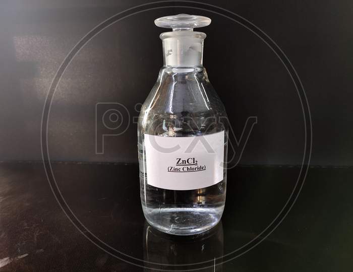 Transparent Bottle Filled With Reagent Solution 18