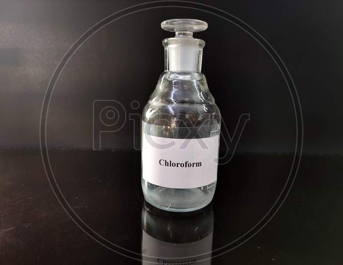 Transparent Bottle Filled With Reagent Solution 5