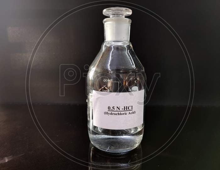 Transparent Bottle Filled With Reagent Solution 7