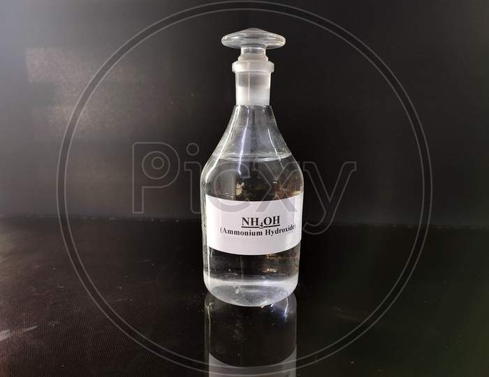 Transparent Bottle Filled With Reagent Solution 3