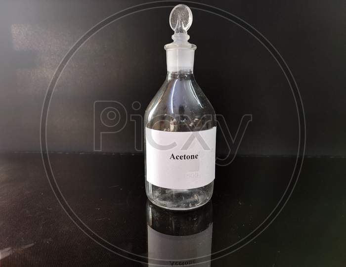 Transparent Bottle Filled With Reagent Solution 4