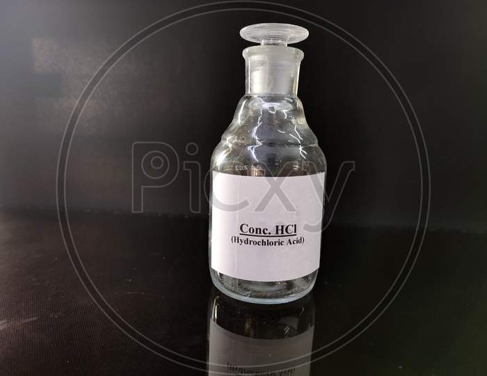 Transparent Bottle Filled With Reagent Solution 8