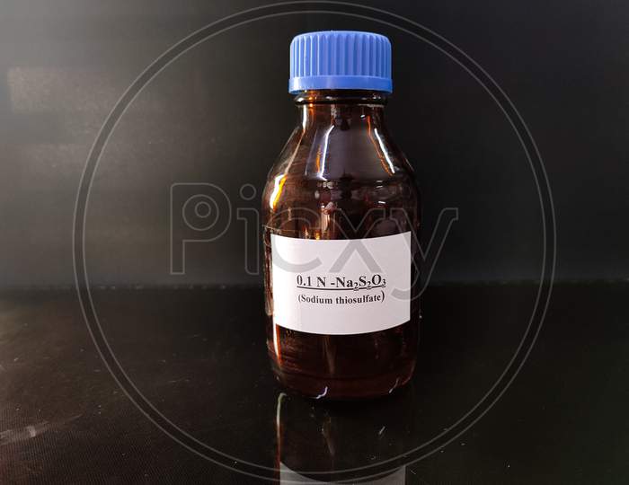 Brown Bottle Filled With Reagent Solution 2