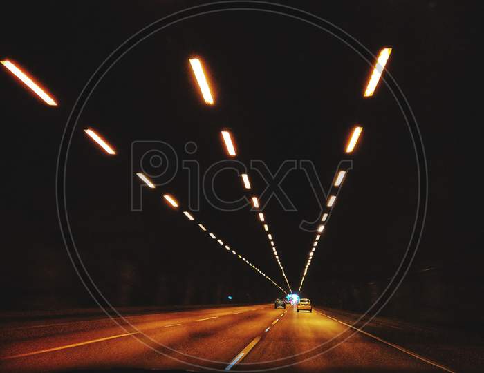 Driving towards lights