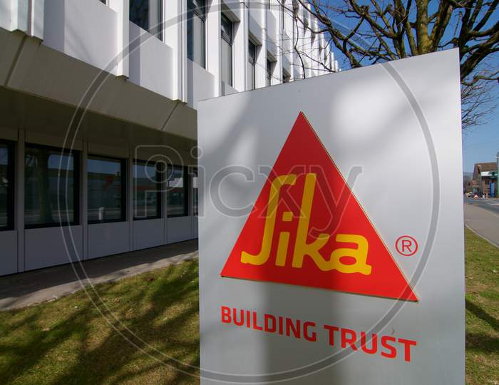 Sika Ag Company Sign At Headquarters In Zug, Switzerland