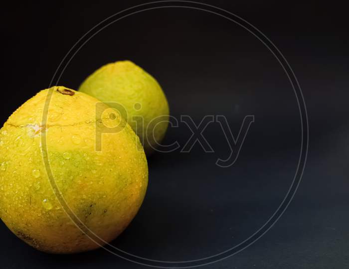 Musumbi lemon on black background