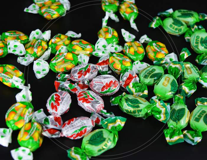 Image Of A Bunch Of Delicious Sucking Sweets, Candies Like: Barberry 