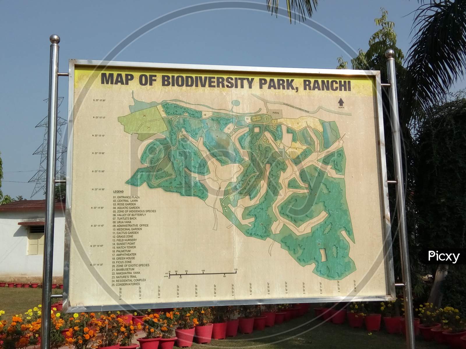 Map Of Biodiversity Park,Ranchi
