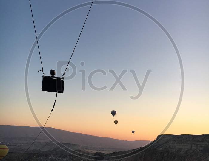 View from a hot air balloon