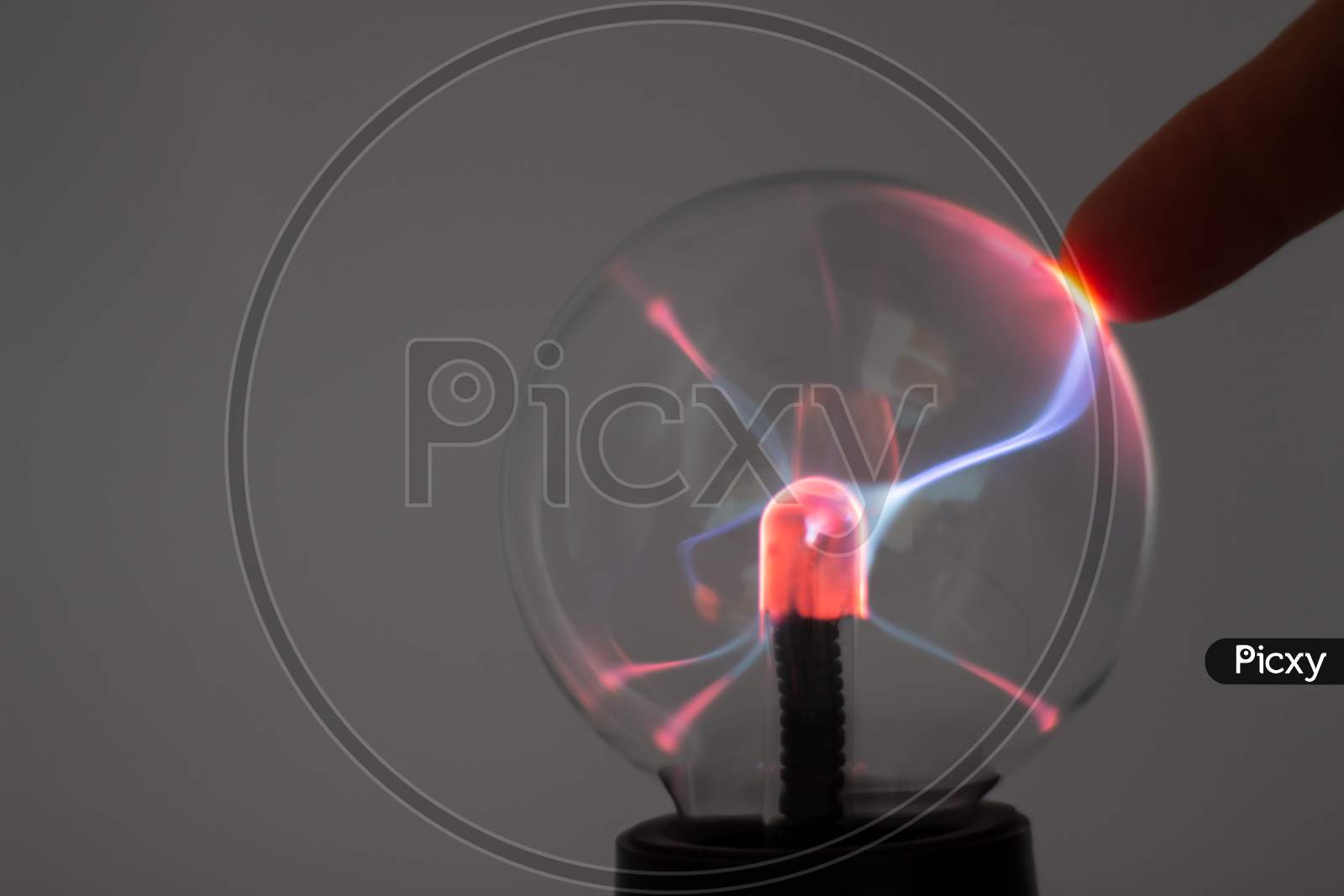 Electricity Lamp Known As A Plasma Lamp. Electric Energy To Generate Light.