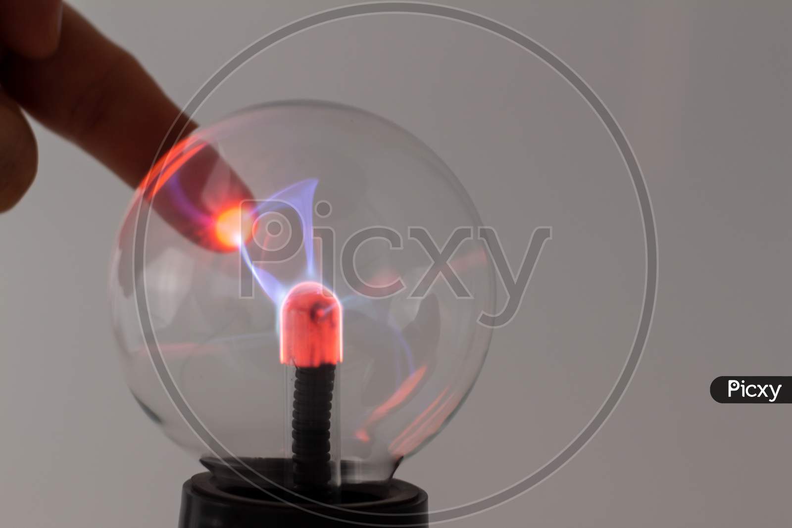 Electricity Lamp Known As A Plasma Lamp. Electric Energy To Generate Light.