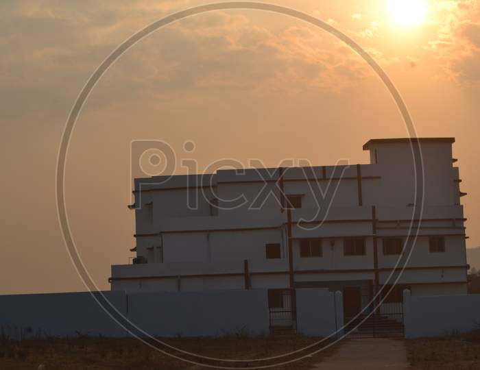 Sunset view building