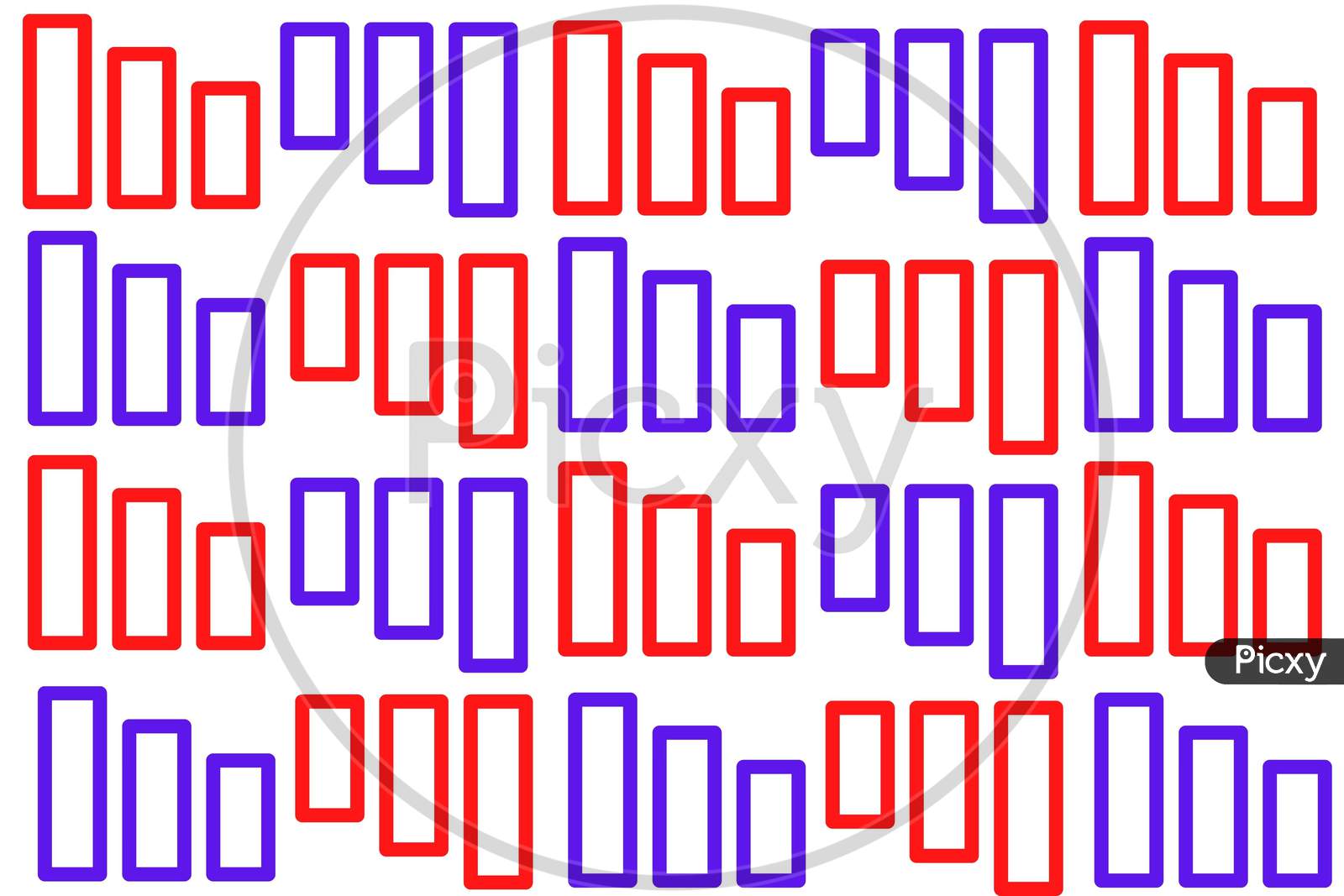 Red And Blue Bar Abstract Or Illustration For Video Background