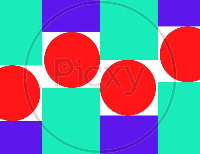 Square And Circle Abstract Or Illustration For Video Background
