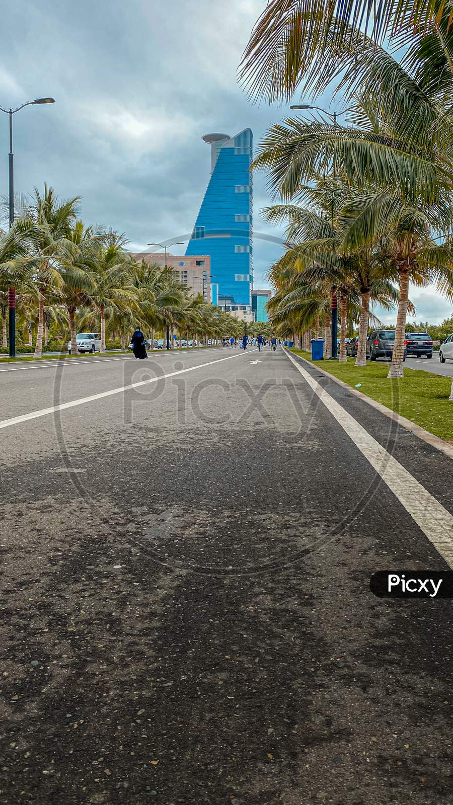 Walking Path Street In Corniche, Jeddah, Saudi Arabia, 2021