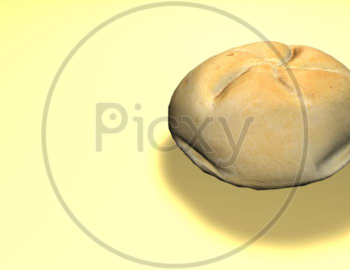 Homemade Bread Isolated On A Background.