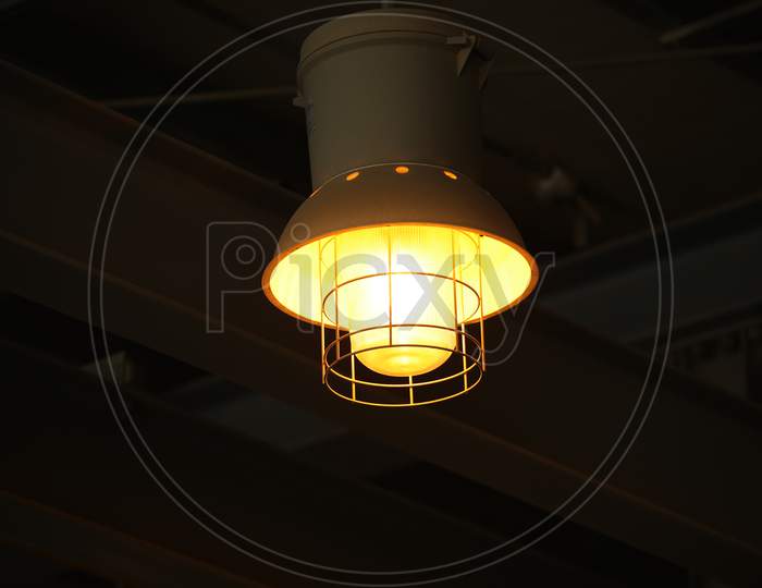 A,Hanging,Bright,Yellow,Bulb