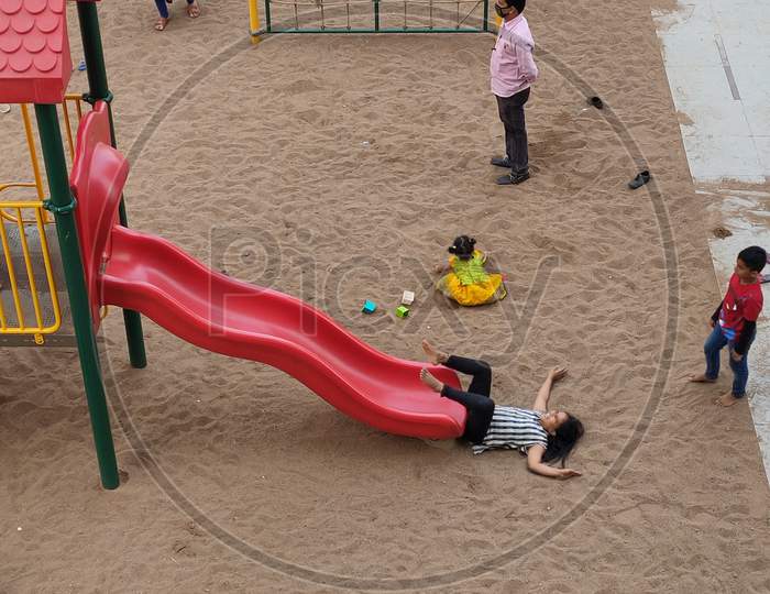 kids playing in park