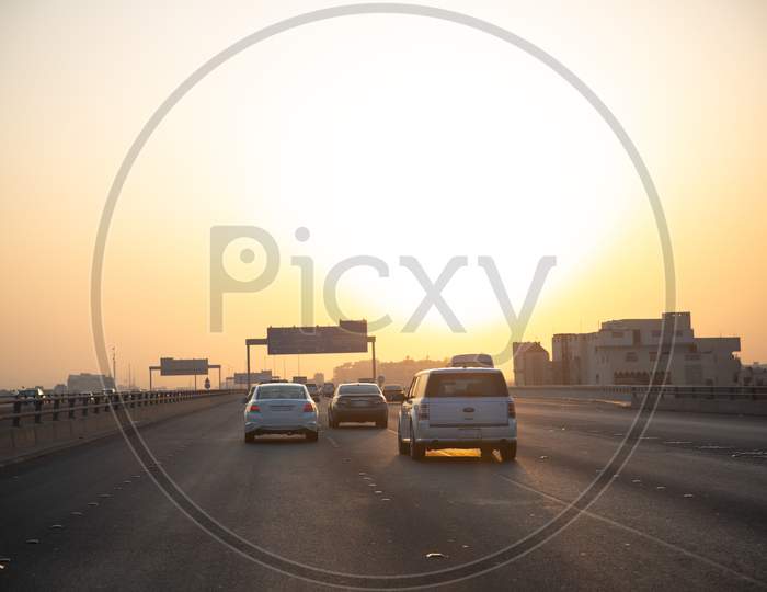 Highway,With,Sunrise,Saudi,Arabia,Jeddah,2019