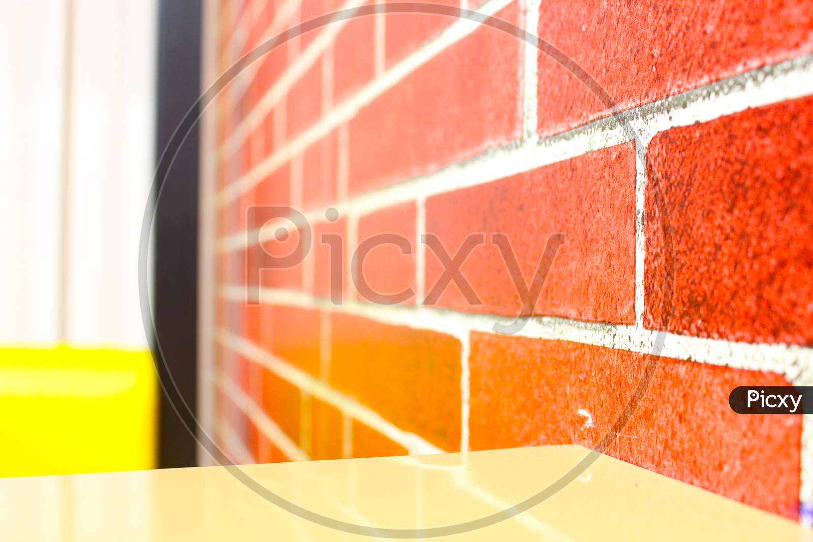Red Brick Wall In Perspective