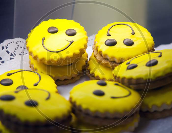 Homemade Cookies With  Smileys