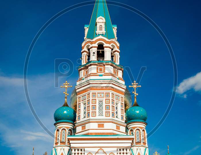 Beautiful orthodox church on a summer day
