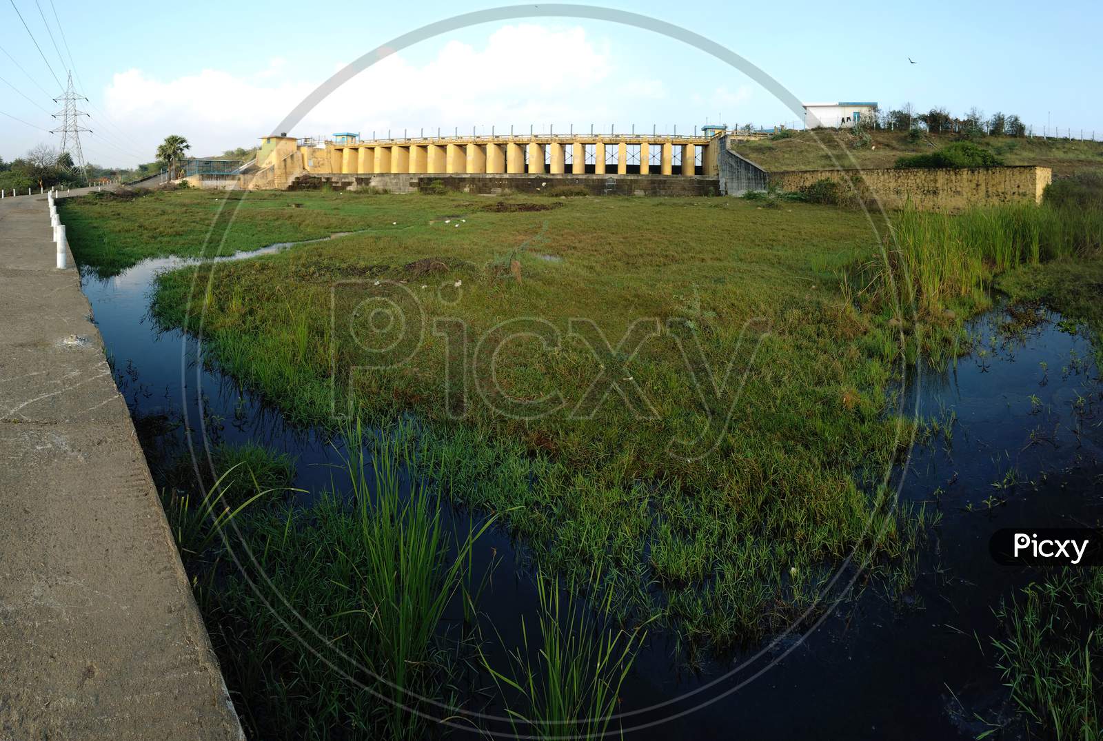 Image Of Panoramic View Of Chembarambakkam Lake Located In Chennai ...