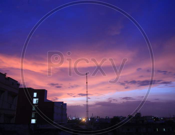 a dusk in Ahmedabad