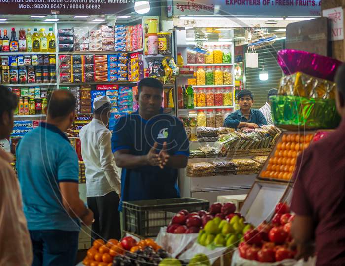 Mahatma Jyotiba Phule Mandai, One Of South Mumbai'S Most Famous Markets Having Wholesale Shops Of Dry Fruits And Grocery Stores