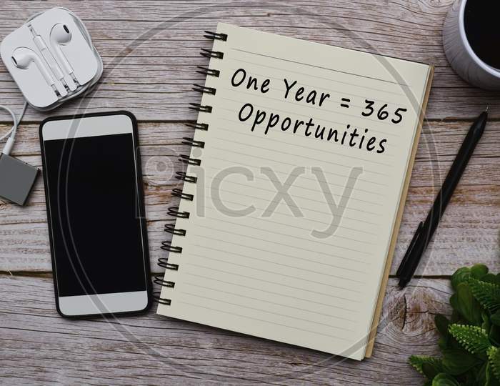 Text On Notepad - One Year 365 Opportunities