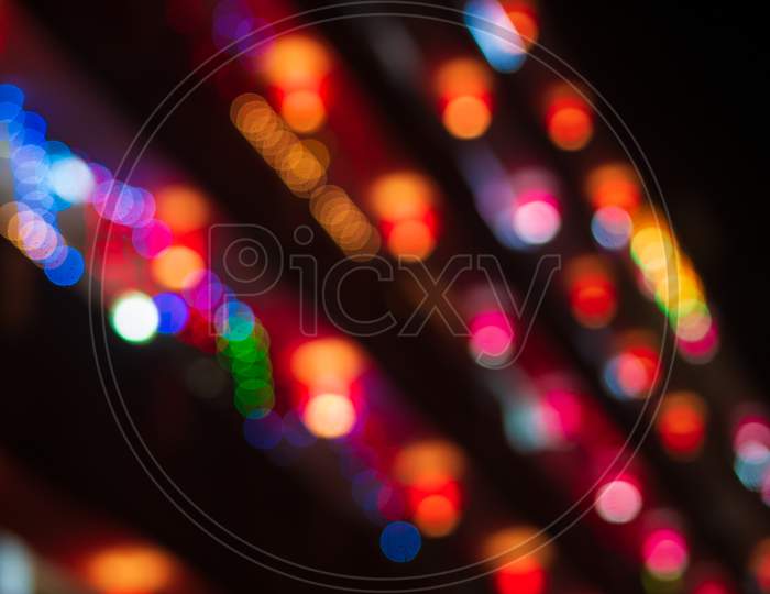Bokeh Of Colorful Akash Kandil / Lantern Lights
