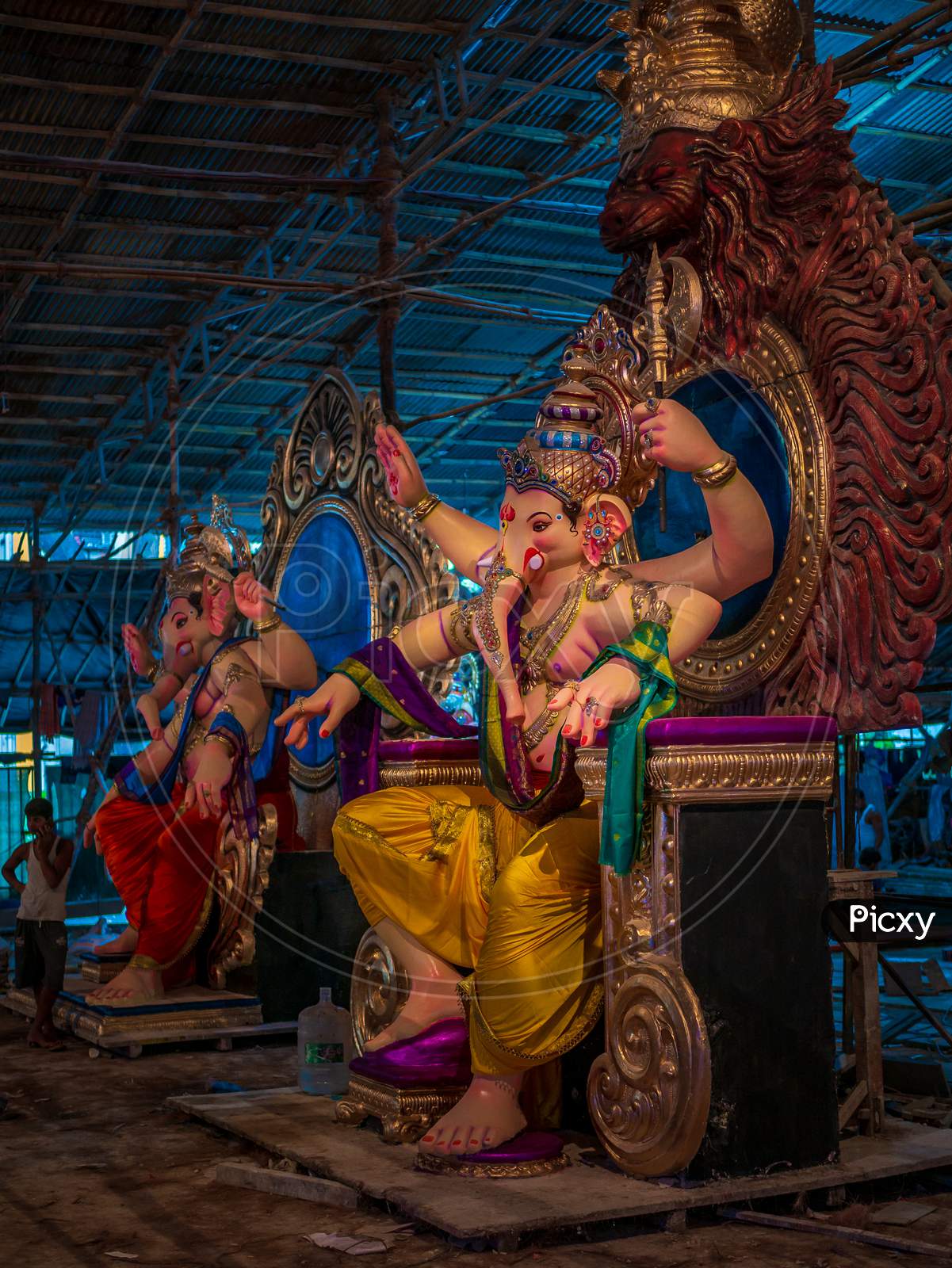 Statue Of Lord Ganesha Getting Ready For Ganesh Festival