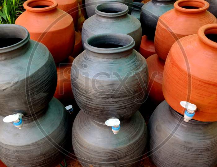 A Clay Water Pot Earthen Pot With Tap For Water Storage Clay Pots Not Only Cool The Water Down, They Also Provide Healing With The Elements Of Earth.