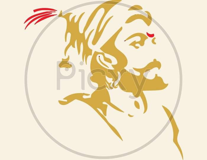 Sketch of Chhatrapati Shivaji Maharaj Indian Ruler and a member of the Bhonsle Maratha clan outline, silhouette editable illustration