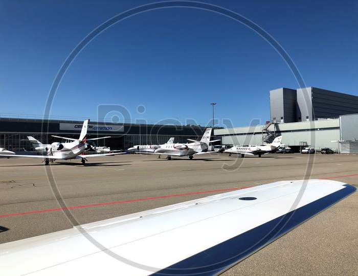 Airplanes At The International Airport In Zurich In Switzerland 7.7.2020