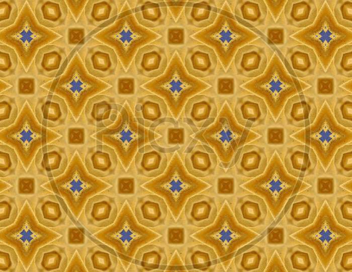 Yellow colour textile pattern design illustration art