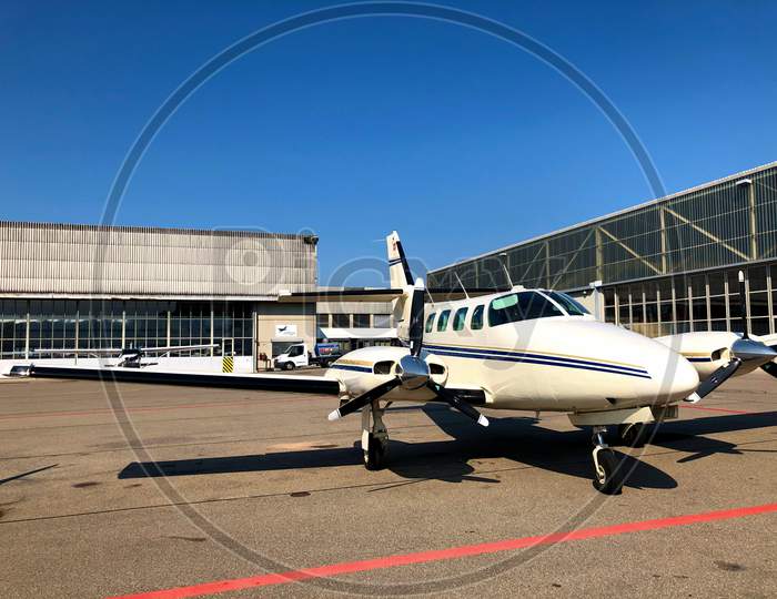 Cessna T303 At The International Airport In Zurich In Switzerland 17.9.2020