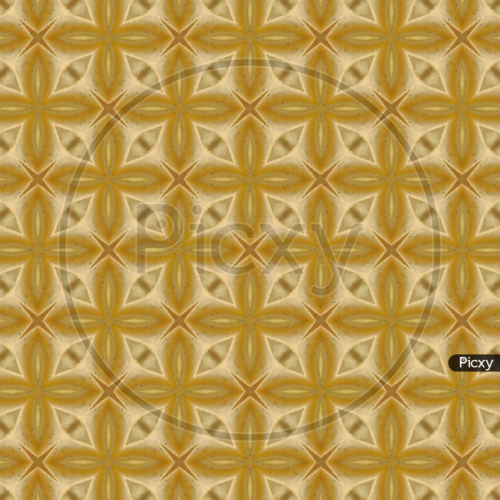 Yellow colour textile pattern design illustration art