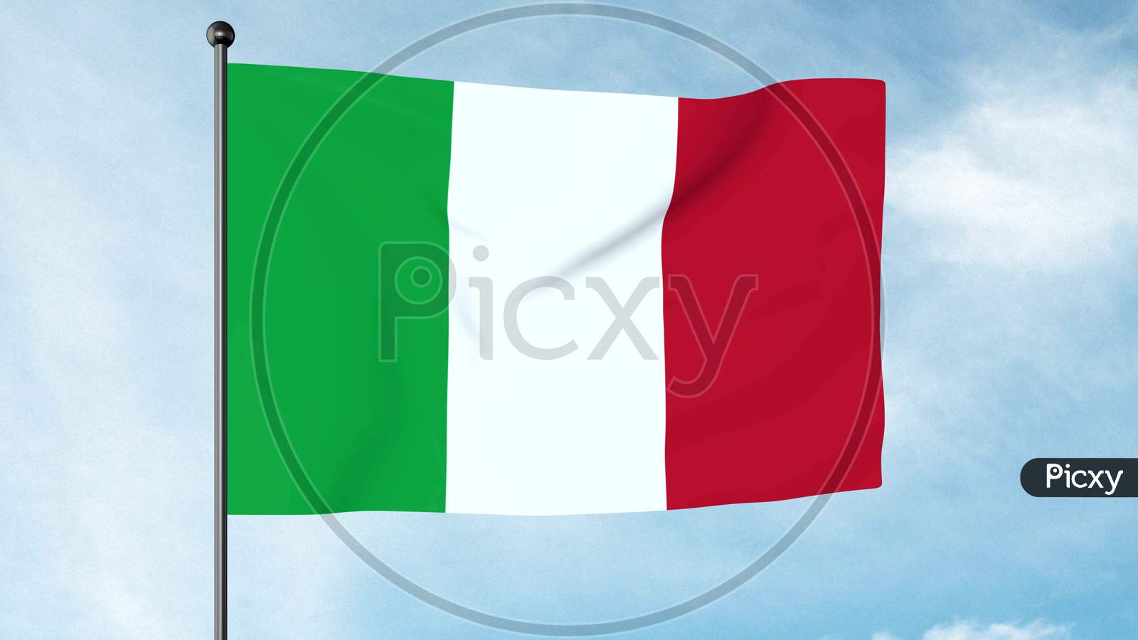 3D Illustration Of The Flag Of Italy, Often Referred To In Italian As Il Tricolore, Is The National Flag Of Italian Republic.