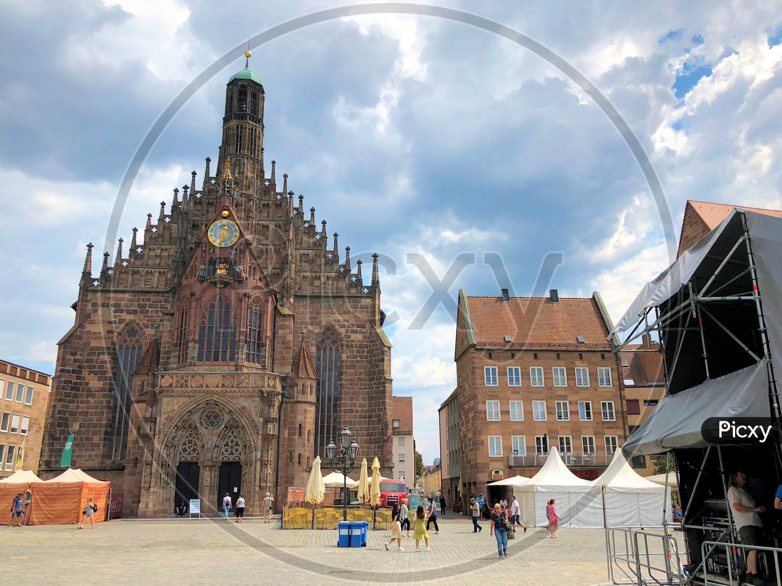 Catholic Church In The Center Of Nuremberg In Germany 27.7.2018