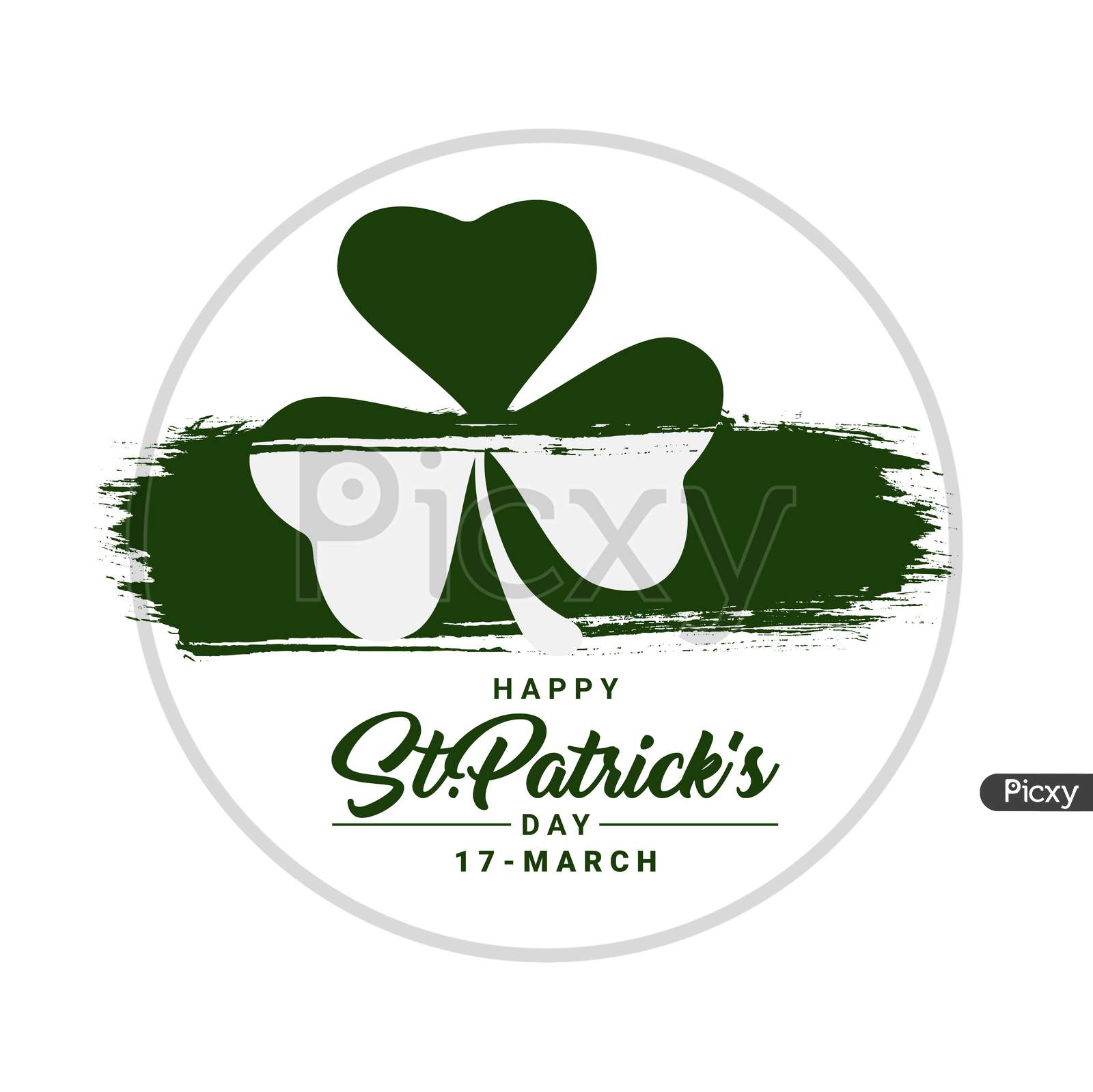 Vector logo for St. Patrick's Day. 17 March. Happy St. Patricks