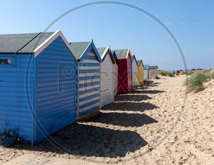 Colourful Beach Huts In Southwold
