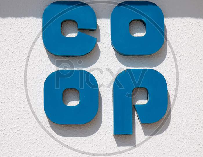 Pissouri, Cyprus, Greece - July 20 : View Of The Co-Op Bank Sign In Pissouri, Cyprus On July 20, 2009