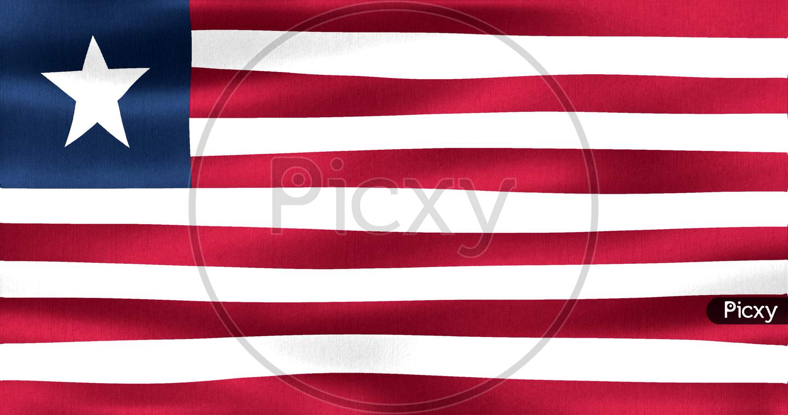 3D-Illustration Of A Liberia Flag - Realistic Waving Fabric Flag