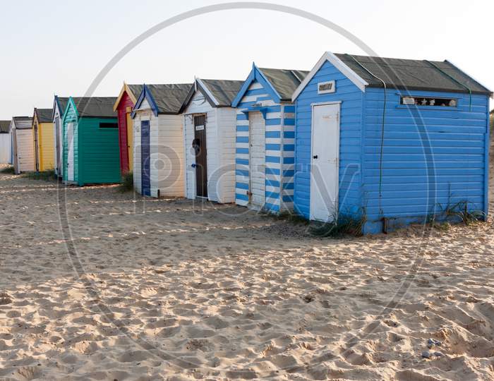 Colourful Beach Huts At Southwold
